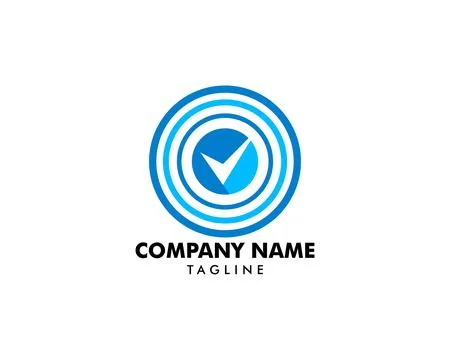 Check mark target logo icon vector Stock Illustration