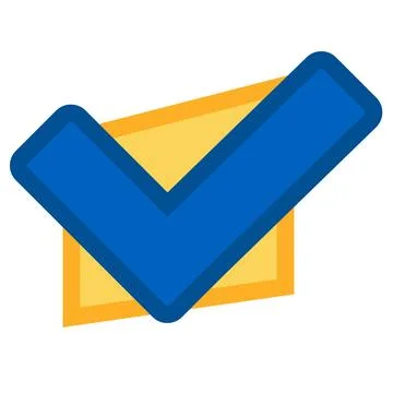 Check Mark Tick Icon Confirmation Message Illustrazione stock