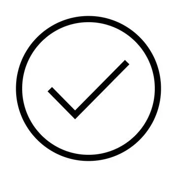 Check mark, tick icon, succes - yes vector illustration isolated on backgroun Stock Illustration