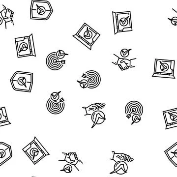 Check mark tick ok seamless pattern vector イラスト素材