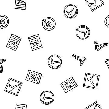 Check mark tick ok seamless pattern vector イラスト素材