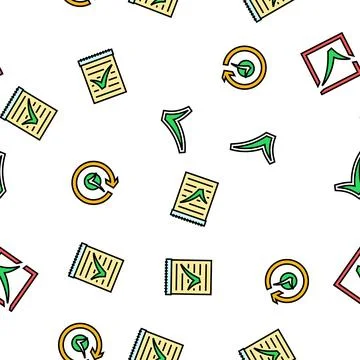 Check mark tick ok seamless pattern vector Stock Illustration