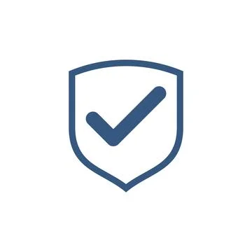 Check Mark Tick Shield Icon Vector Template Ilustración de archivo