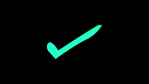 Check Mark Tick Symbol Animation Representing Approval, Validation, Success.. Stock Footage 310198729