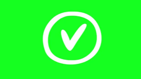 Check mark, Tick symbol, check list circle frame, yes or no Stock Footage 312305765