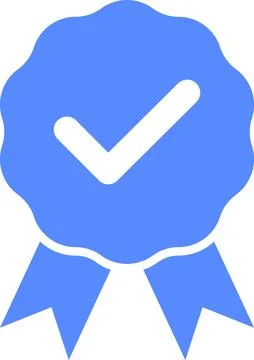 Check mark tick verification icon symbol vector. Verified check mark badge Stock Illustration