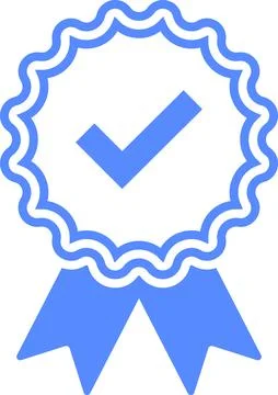 Check mark tick verification icon symbol vector. Verified check mark badge Stock Illustration
