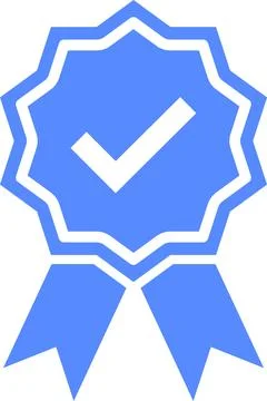 Check mark tick verification icon symbol vector. Verified check mark badge Stock Illustration