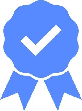 Check mark tick verification icon symbol vector. Verified check mark badge Stock Illustration