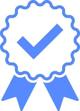 Check mark tick verification icon symbol vector. Verified check mark badge Stock Illustration