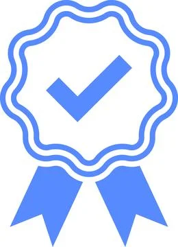 Check mark tick verification icon symbol vector. Verified check mark badge Stock Illustration