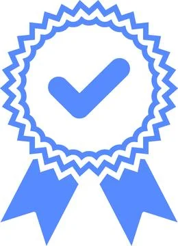 Check mark tick verification icon symbol vector. Verified check mark badge Illustrazione stock