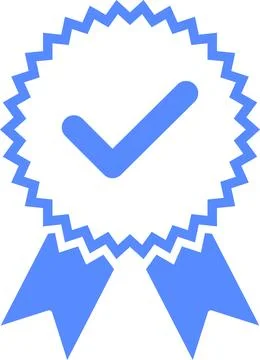 Check mark tick verification icon symbol vector. Verified check mark badge Stock Illustration