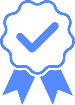 Check mark tick verification icon symbol vector. Verified check mark badge Stock Illustration