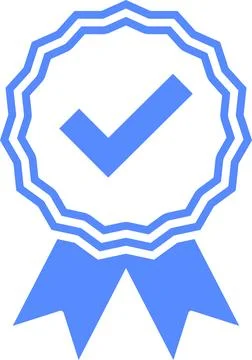 Check mark tick verification icon symbol vector. Verified check mark badge Stock Illustration