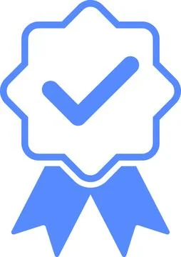 Check mark tick verification icon symbol vector. Verified check mark badge Stock Illustration