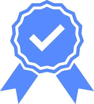 Check mark tick verification icon symbol vector. Verified check mark badge Stock Illustration