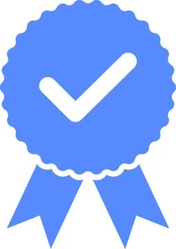 Check mark tick verification icon symbol vector. Verified check mark badge Stock Illustration