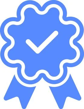 Check mark tick verification icon symbol vector. Verified check mark badge Stock Illustration