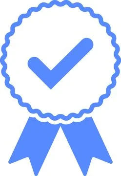 Check mark tick verification icon symbol vector. Verified check mark badge Stock Illustration
