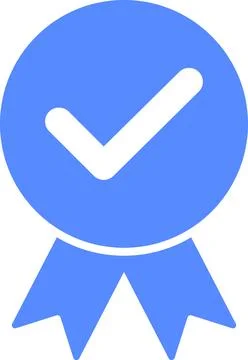 Check mark tick verification icon symbol vector. Verified check mark badge Illustrazione stock