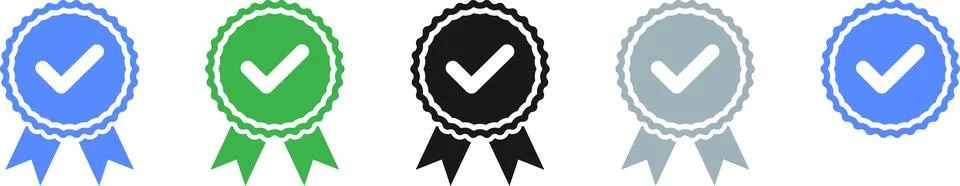 Check mark tick verification icon vector Stock Illustration