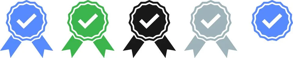 Check mark tick verification icon vector Stock Illustration