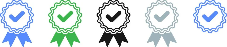Check mark tick verification icon vector Stock Illustration