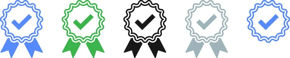 Check mark tick verification icon vector Stock Illustration