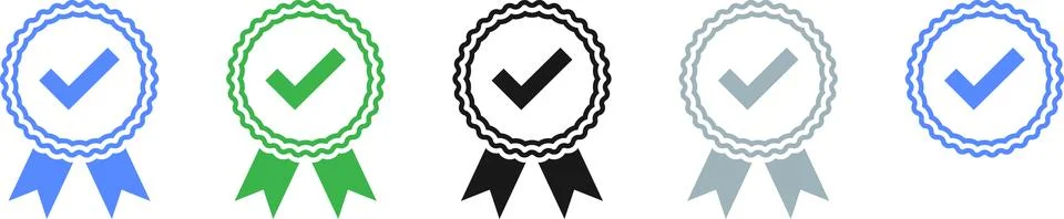 Check mark tick verification icon vector Stock Illustration