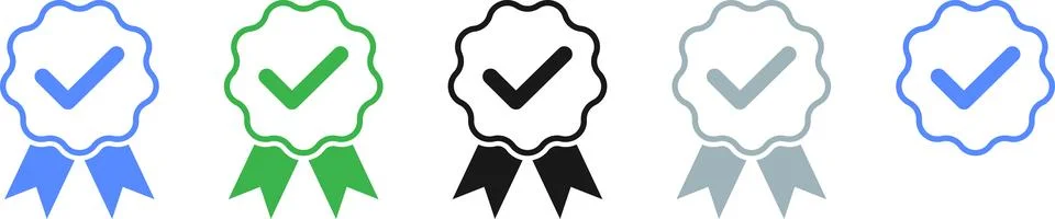 Check mark tick verification icon vector Stock Illustration
