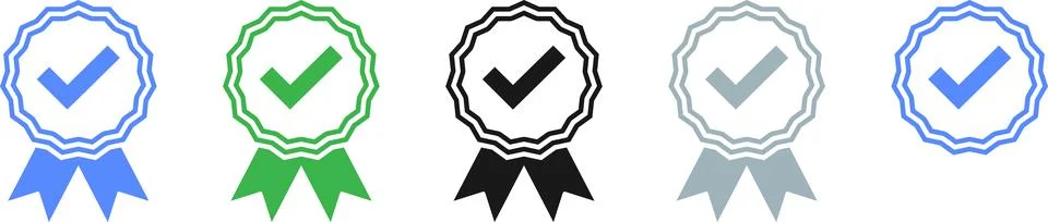 Check mark tick verification icon vector Stock Illustration
