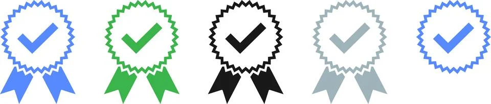 Check mark tick verification icon vector Stock Illustration