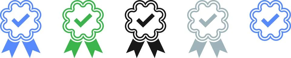 Check mark tick verification icon vector Stock Illustration