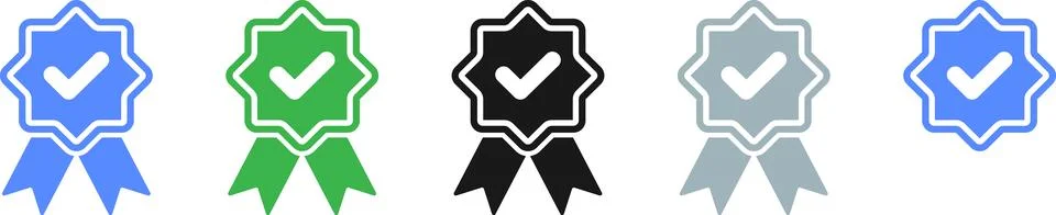 Check mark tick verification icon vector Illustrazione stock