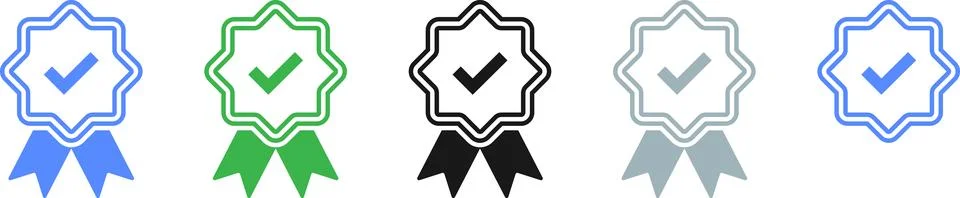 Check mark tick verification icon vector Stock Illustration