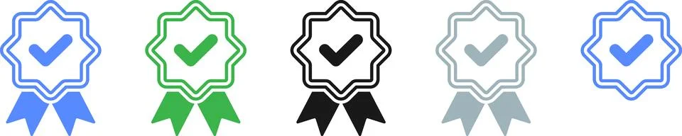 Check mark tick verification icon vector Stock Illustration
