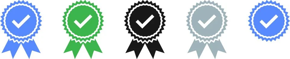 Check mark tick verification icon vector Stock Illustration