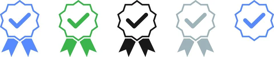 Check mark tick verification icon vector Stock Illustration