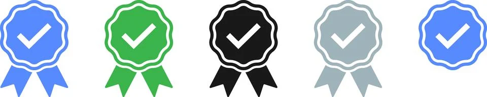 Check mark tick verification icon vector Stock Illustration