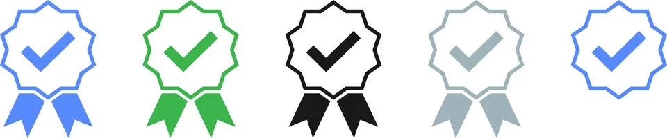 Check mark tick verification icon vector Stock Illustration