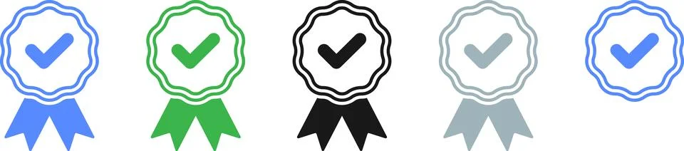 Check mark tick verification icon vector Stock Illustration