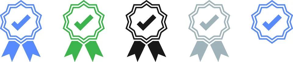 Check mark tick verification icon vector Stock Illustration