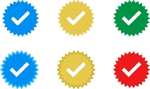 Check mark tick verification icon symbol vector. Stock Illustration