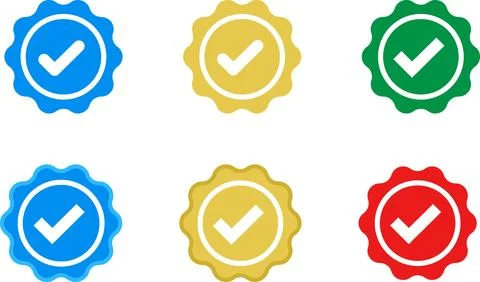 Check mark tick verification icon symbol vector. Stock Illustration