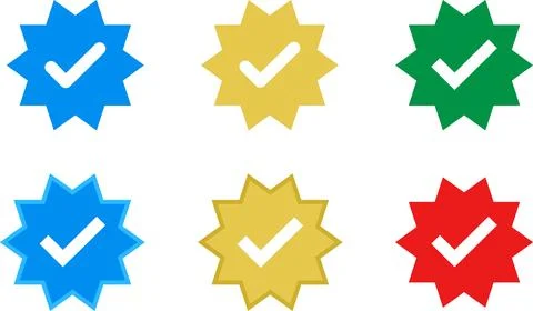 Check mark tick verification icon symbol vector. Stock Illustration