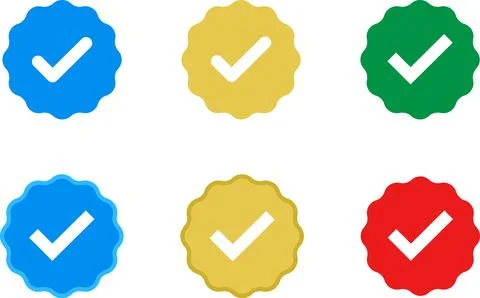 Check mark tick verification icon symbol vector. Stock Illustration