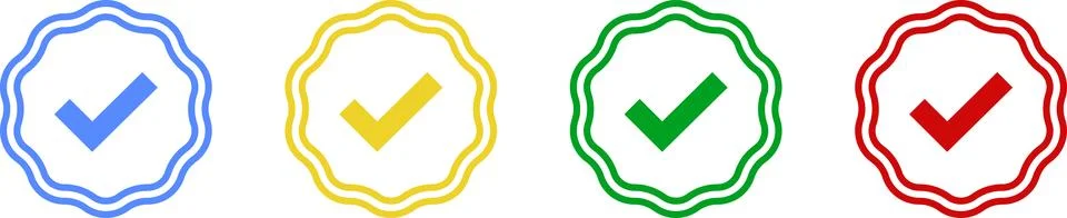 Check mark tick verification icon symbol vector. Stock Illustration