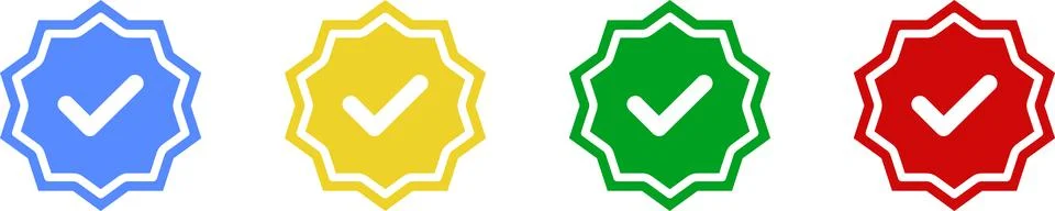 Check mark tick verification icon symbol vector. Stock Illustration