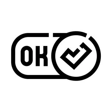 Check mark toggle switch for approval confirmation Illustrazione stock
